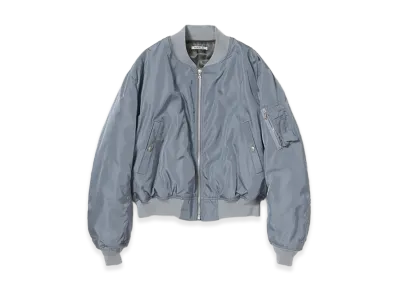 AURALEE Women's High Density Silk Twill Flight Blouson "Blue Gray"