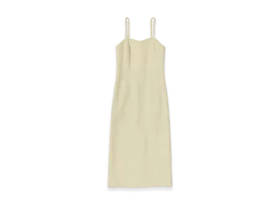AURALEE Women's Wool Cotton Linen OX Camisole Dress "Lime Beige"