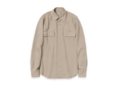 AURALEE Women's Summer Twist Cashmere Pora Shirt "Top Brown Beige"