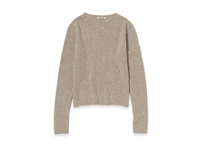 AURALEE Women's Cashmere Silk Melange Knit P/O "Mix Beige"