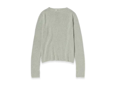 AURALEE Women's Cashmere Silk Melange Knit P/O "Mix Mint Gray"