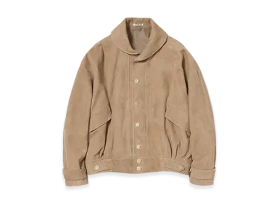 AURALEE Women's Silky Grain Suede Blouson "Taupe"