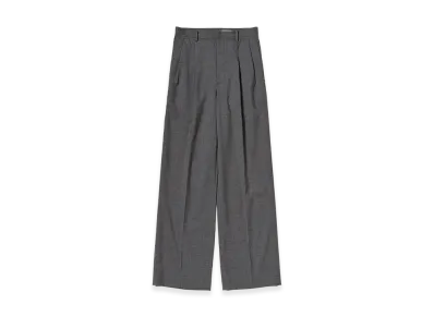 AURALEE Women's Summer Twist Cashmere Pora Two-Tuck Slacks "Top Charcoal Gray"