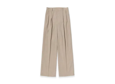 AURALEE Women's Summer Twist Cashmere Pora Two-Tuck Slacks "Top Brown Beige"