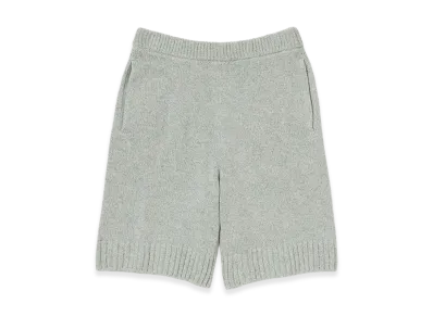 AURALEE Women's Cashmere Silk Melange Knit Shorts "Mix Mint Gray"