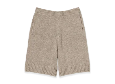 AURALEE Women's Cashmere Silk Melange Knit Shorts "Mix Beige"