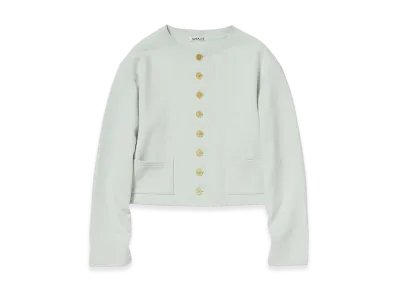 AURALEE Women's Smooth Soft BD Sweat Cardigan "Pale Mint"