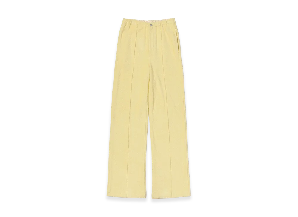 AURALEE Women's Cotton Nylon Pile Pants "Light Yellow"