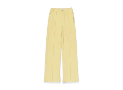 AURALEE Women's Cotton Nylon Pile Pants "Light Yellow"