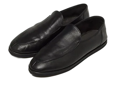 AURALEE Women's Soft Leather Loafers "Black"