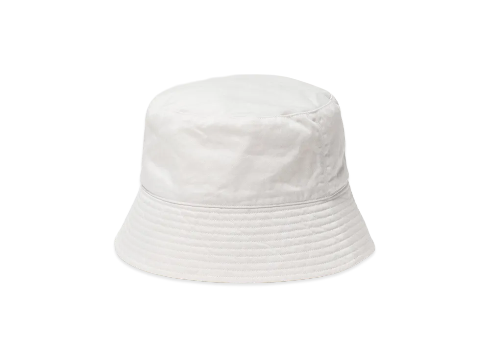 AURALEE Garment-Dyed Finx Chino Bucket Hat Made by Kijima Takayuki "White"