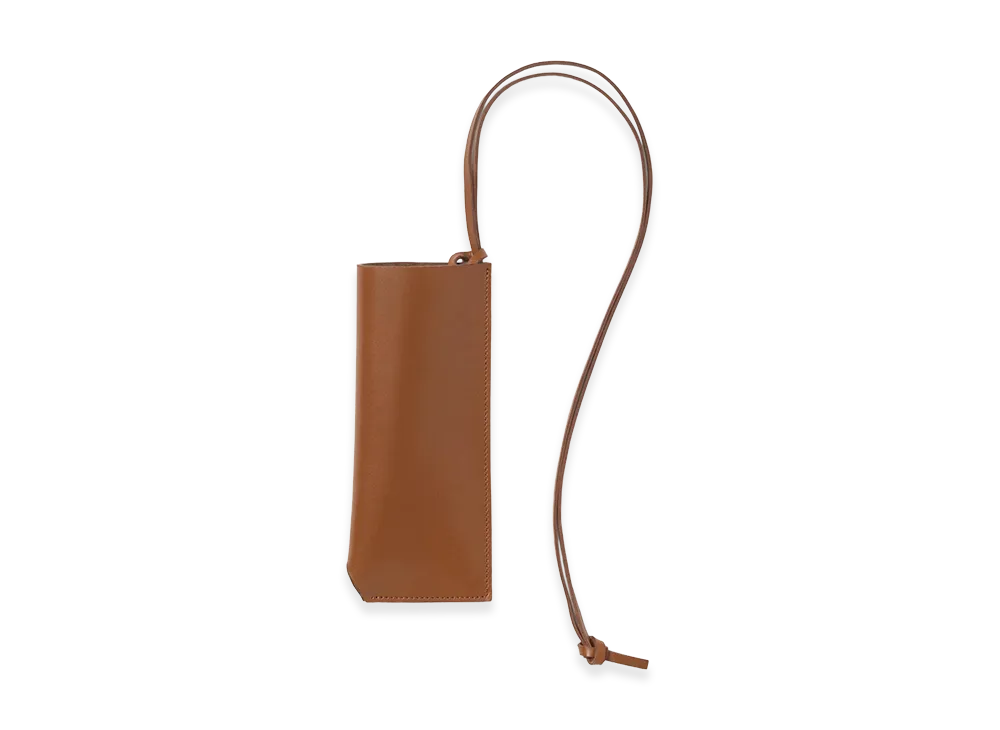 AURALEE Leather Sunglasses Case "Brown"