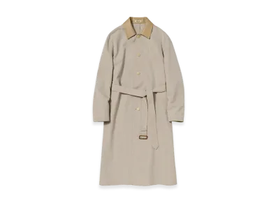 AURALEE Wool Max Canvas Coat "Top Gray Beige"