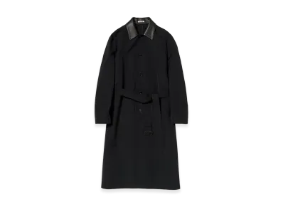 AURALEE Wool Max Canvas Coat "Black"