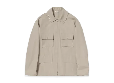 AURALEE Wool Max Canvas Blouson "Top Gray Beige"