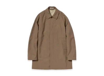 AURALEE Bonded Tropical Wool Short Coat "Top Brown"