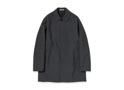 AURALEE Bonded Tropical Wool Short Coat "Top Charcoal"