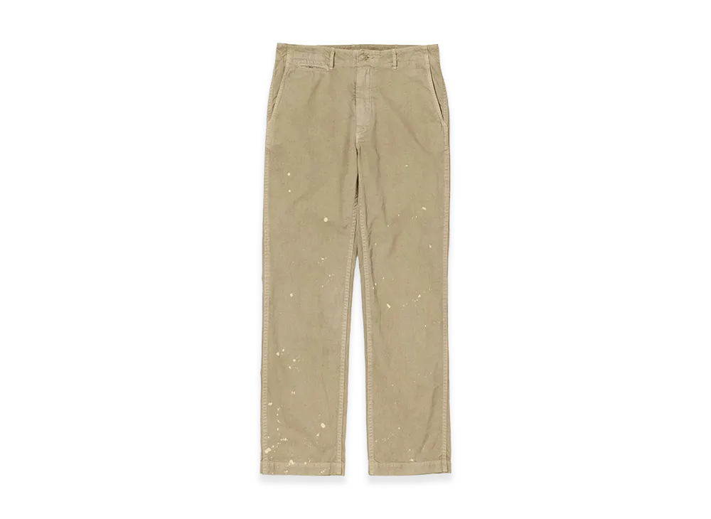 AURALEE Garment-Dyed Finx Light Chino Pants "Beige"