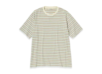 AURALEE Gradient Stripe Jersey Tee "Fade Mint Stripe"