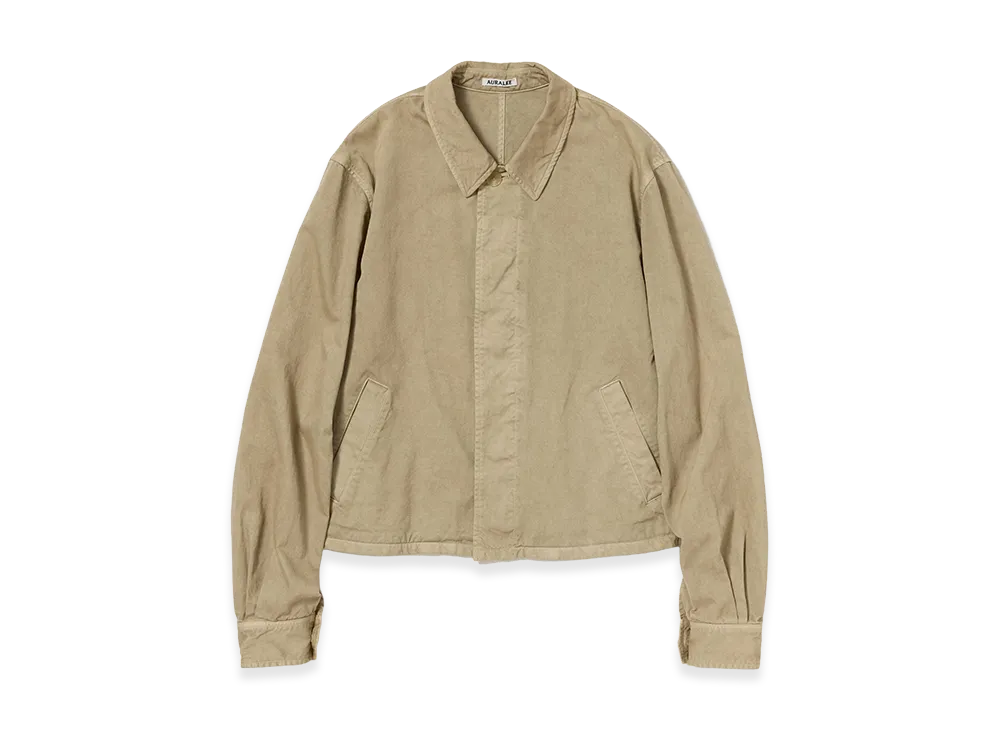 AURALEE Garment-Dyed Finx Light Chino Blouson "Beige"