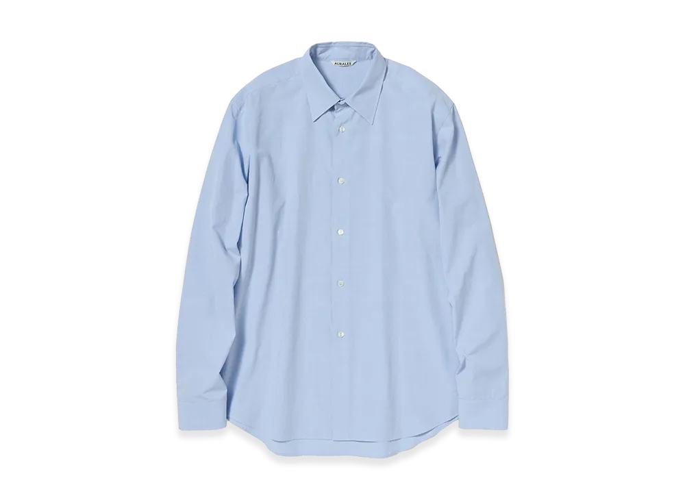 AURALEE Washed Finx Weather Chambray Shirt "Light Blue"