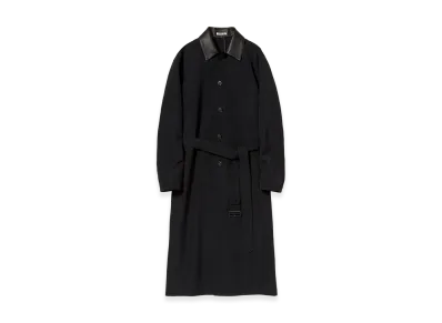 AURALEE Wool Max Canvas Coat "Black"