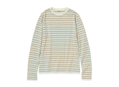 AURALEE Gradient Stripe Jersey L/S Tee "Fade Mint Stripe"
