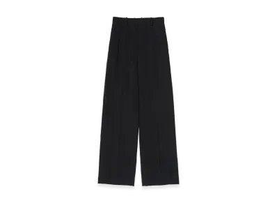 AURALEE High-Twist Wool Linen Twill Slacks "Black"
