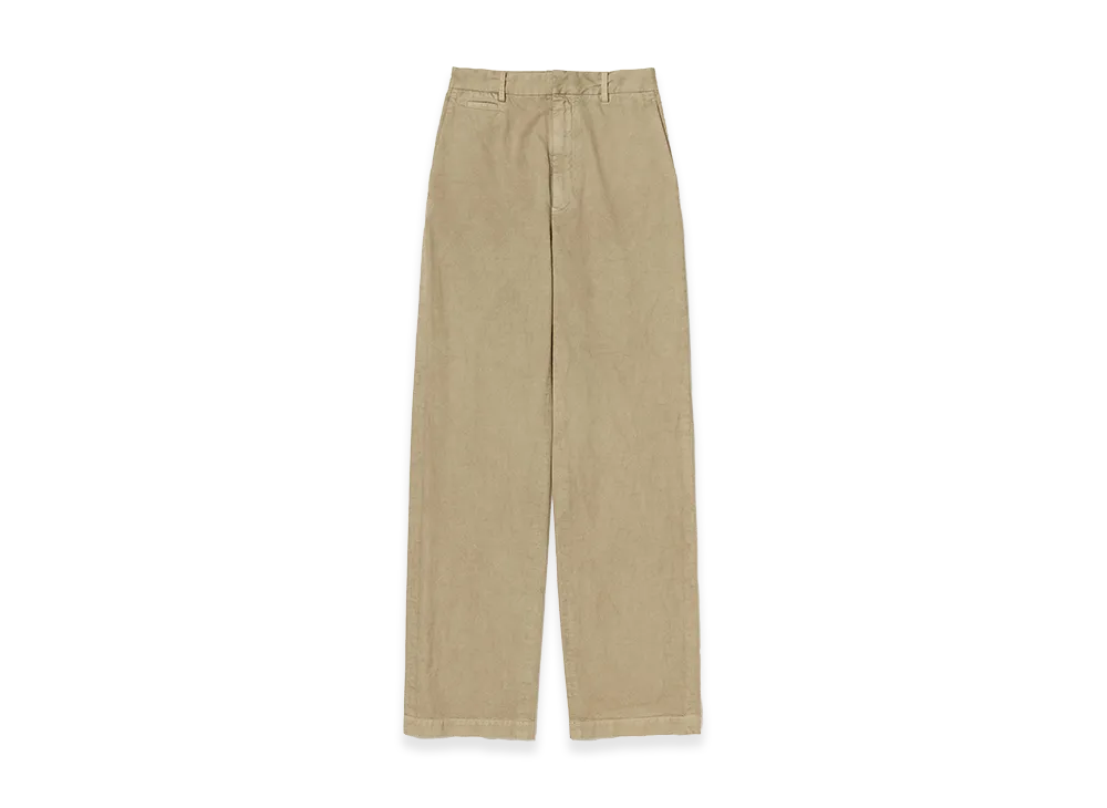 AURALEE Garment-Dyed Finx Light Chino Pants "Beige"