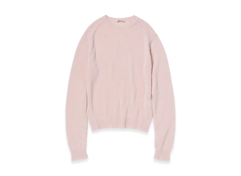 AURALEE Summer Cashmere Knit P/O "Light Pink"
