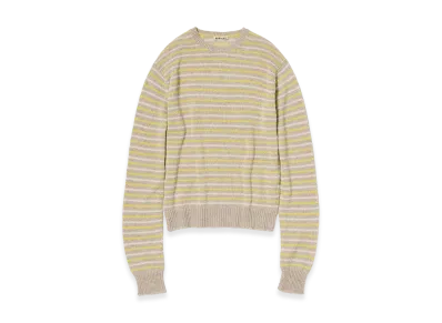 AURALEE Summer Cashmere Knit P/O "Beige/Yellow"