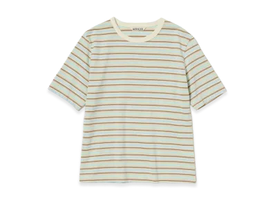 AURALEE Gradient Stripe Jersey Tee "Fade Mint Stripe"