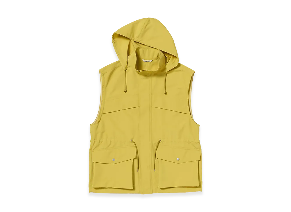 AURALEE Wool Max Canvas Over Vest "Mustard Yellow"
