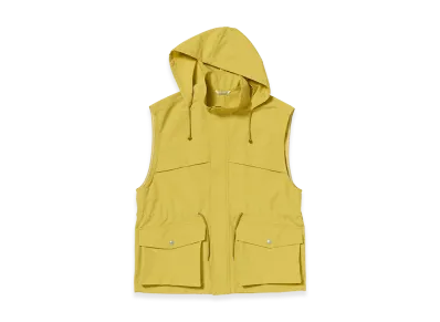 AURALEE Wool Max Canvas Over Vest "Mustard Yellow"