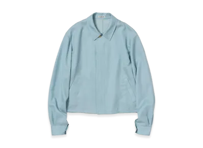 AURALEE Wool Herringbone Blouson "Dusty Blue"