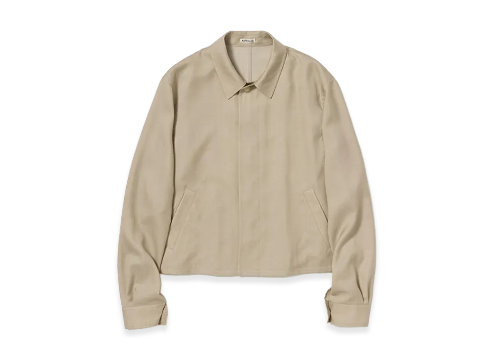 AURALEE Wool Herringbone Blouson "Beige"