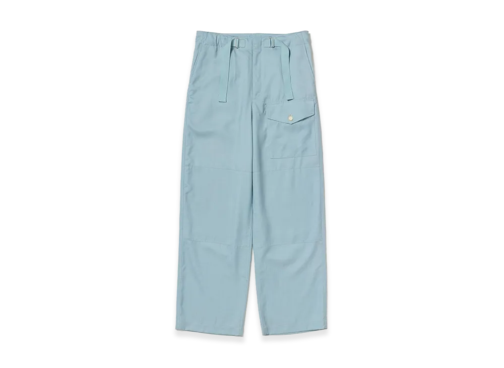 AURALEE Wool Herringbone Cargo Pants "Dusty Blue"