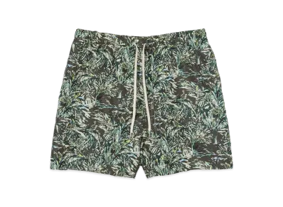 AURALEE Printed Airy Silk Shorts "Dark Brown"