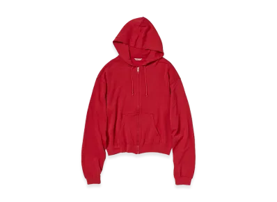 AURALEE High Twist Light Sweat Zip Parka "Red"