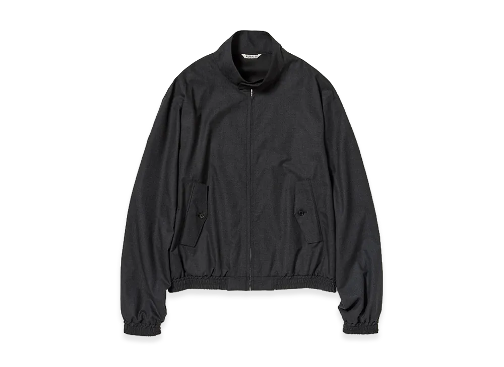 AURALEE Ultra Fine Tropical Wool Zip Blouson "Top Charcoal"