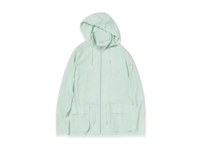 AURALEE Super Fine Cotton Lawn Hooded Blouson "Pale Blue"