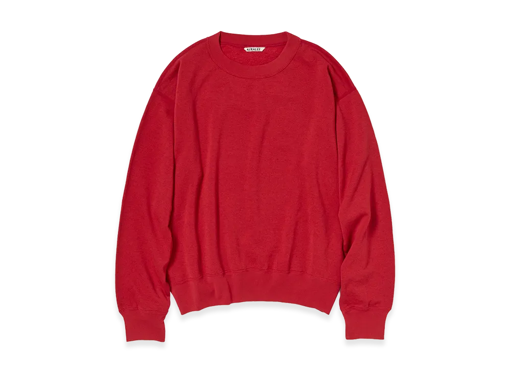 AURALEE High Twist Light Sweat P/O "Red"