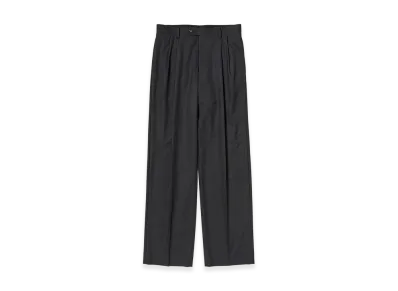 AURALEE Ultra Fine Tropical Wool Two-Tuck Slacks "Top Charcoal"