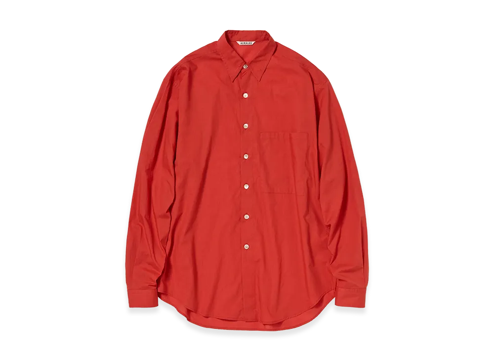 AURALEE Super Fine Cotton Lawn Shirt "Red"
