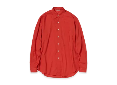 AURALEE Super Fine Cotton Lawn Shirt "Red"