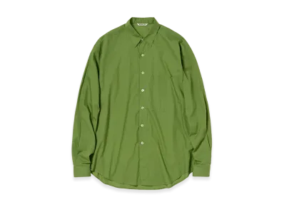 AURALEE Super Fine Cotton Lawn Shirt "Dusty Green"