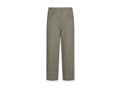 AURALEE Faded Hard Twist Brown Denim Wide Pants "Grey"