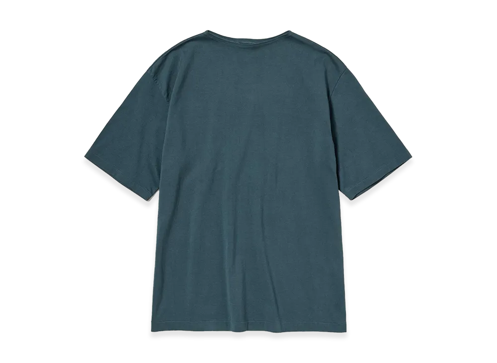 AURALEE Luster Plaiting Boat Neck Tee "Deep Blue"