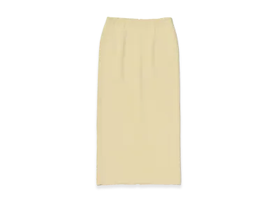 AURALEE Women's Double Faced Silk Cotton Knit Skirt "Yellow Beige"