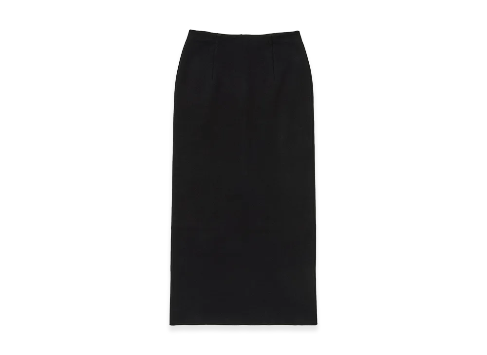 AURALEE Women's Double Faced Silk Cotton Knit Skirt "Black"